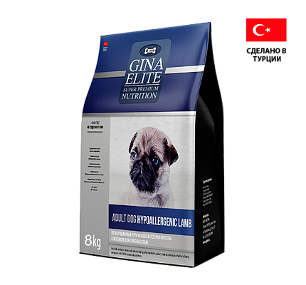 Gina Elite Adult Dog Hypoallergenic Lamb 8кг(Турция)