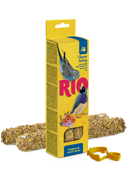 Rio, Палочки для волнистых попугаев и экзотов с медом 2х40гр.