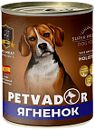 PETVADOR Полноценный сбалансир влажный корм для собак всех стадий жизни (ягненок с бататом)0,85кг