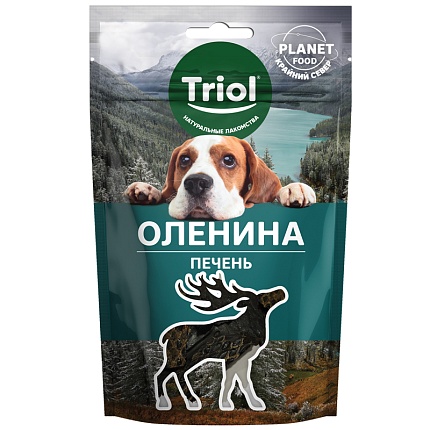 TRIOL Лакомство для собак PLANET FOOD "Печень оленя" 50г