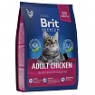 BRIT Premium Cat Adult Chicken сухой корм.для взрослых кошек премиум класса Курица 8кгАКЦИЯ!