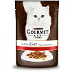 Gourmet Ala Carte, консервированный для взрослых кошек Говядина Морковь Томаты Цукини, пауч 85гр.
