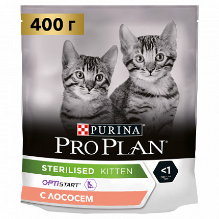 ProPlan, сухой для стерилизованных Котят Лосось, 0,4 кг