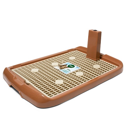 TRIOL Туалет для собак со столбиком "Лужайка" M, коричневый, 700*470*40мм, серия HYGIENE,