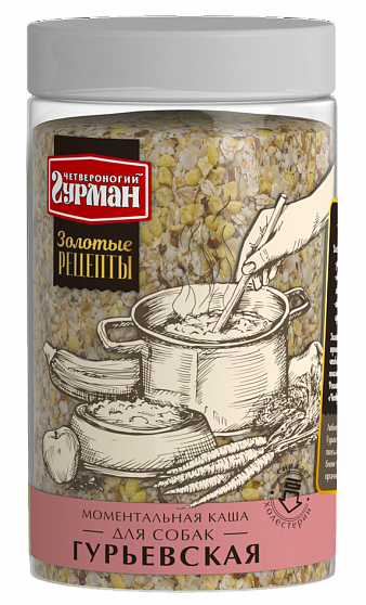 Четвероногий гурман, Моментальная каша для собак "Гурьевская", 300 г