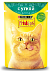 Friskies, консервированный для кошек в подливе Утка, пауч 85гр.