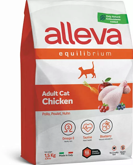 Alleva Equilibrium для взрослых кошек Курица 0,4 кг