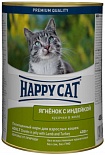 Happy cat, кон.для кошек кусочки в желе Ягненок с индейкой 400г