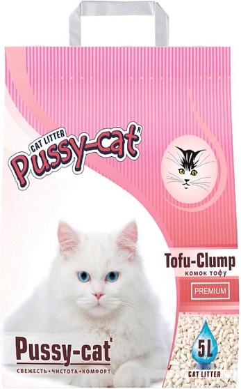 Пуси Кэт Premium Tofu-Clump Наполнитель комкующийся 5л*3кг