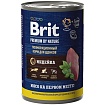 BRIT Premium By Nature Консервы для щенков всех пород Индейка  410г