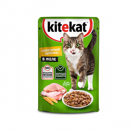 KITEKAT "Курица в желе" пауч 0,085 кг 1х28 шт