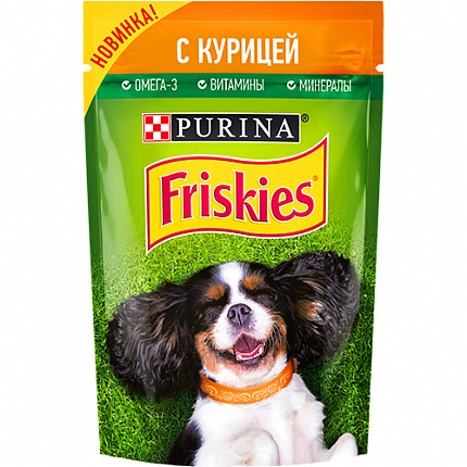 Friskies, консервированный для собак Курица, пауч 85гр