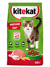 KITEKAT "Мясной пир" сухой 0,8 кг 1х10 шт