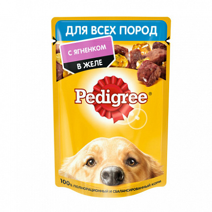 PEDIGREE "Ягненок желе" пауч  0,085 кг 1х28 шт
