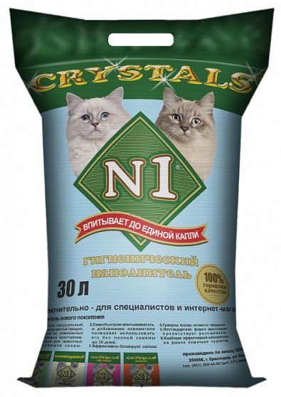 №1 НАПОЛНИТЕЛЬ 30 л Crystals-Силикагелевый