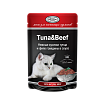 GINA консервированный для кошек тунец/говядина 85 гр, пауч (Тайланд)