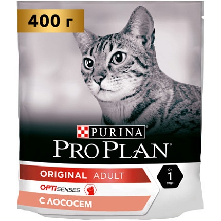 ProPlan, сухой для взрослых кошек Лосось, 0,4 кг