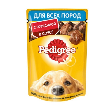 PEDIGREE для взрослых собак Говядина 0,085 кг 1х28 шт