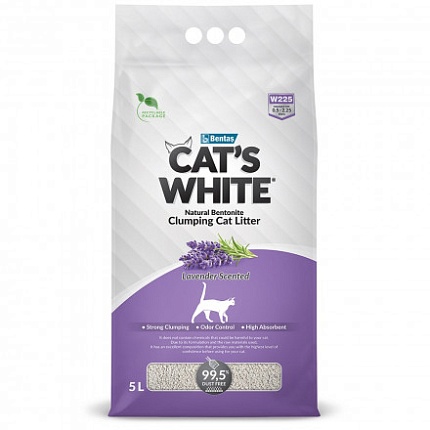 CAT'S WHITE Lavender Наполнитель с нежным ароматом лаванды 5л  10%