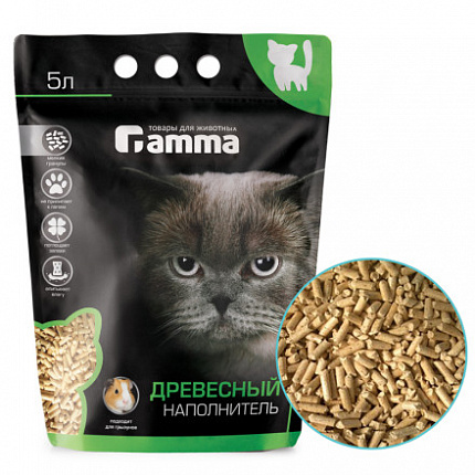 GAMMA Наполнитель для кошачьих туалетов Gamma 5л, впитывающий