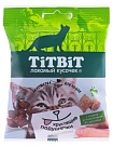 TiTBiT Хрустящие подушечки для кошек с сыром и паштетом из кролика 30 г