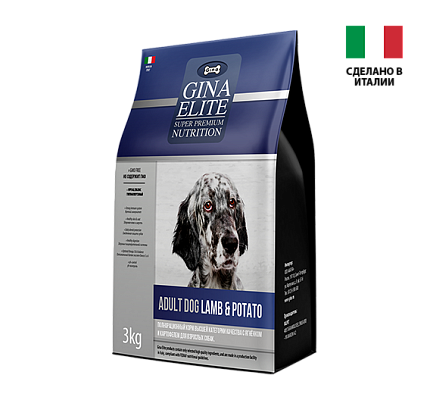 Gina Elite Dog Lamb & Potato 3 кг (Италия)