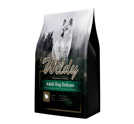 WILDY Adult DOG Delicate Сухой корм с индейкой  для собак с чувствительным пищеварением 15 кг