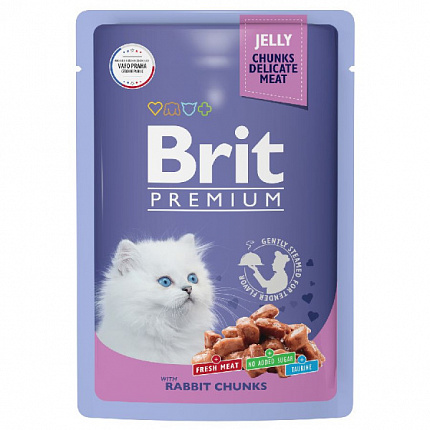 BRIT Premium пауч для котят Кролик в желе 85г