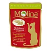 Molina пауч для кошек Цыпленок и Говядина в соусе 100г