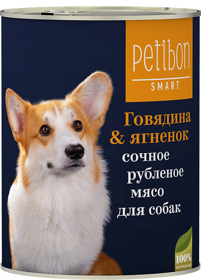 Petibon Smart Рубленое мясо 240 г для собак с говядиной и ягненком