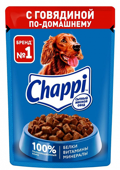 CHAPPI "Говядина по-домашнему" пауч 0,085 кг 1х28 шт