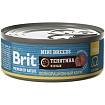 BRIT Premium By Nature Консервы для взрослых собак мелких пород  с Телятиной и Языком 100г