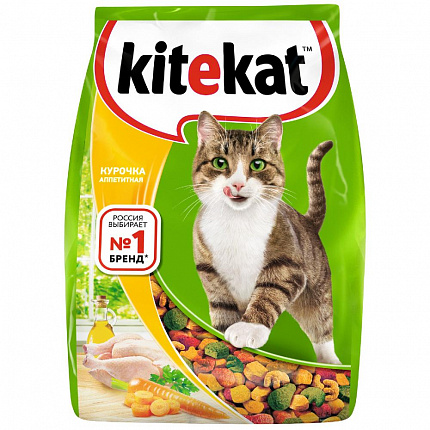 KITEKAT "Курочка аппетитная" сухой 0,35 кг 1х18 шт