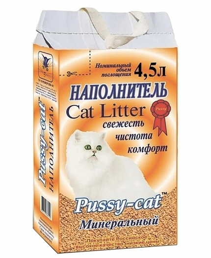 Пуси Кэт Наполнитель минеральный 4,5л*2кг