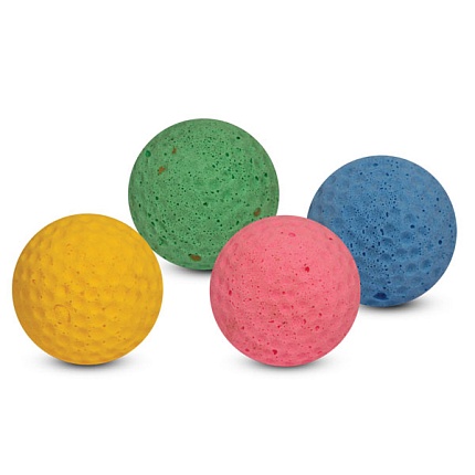 TRIOL Игрушка для кошек "Мяч для гольфа", разноцветный, d40мм (уп.4шт.)
