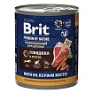 BRIT Premium By Nature Консервы для взрослых собак всех пород Говядина Печень 850г