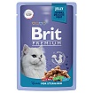 Брит Premium пауч для взрослых стерилизованных кошек  Перепелка  в желе 85г