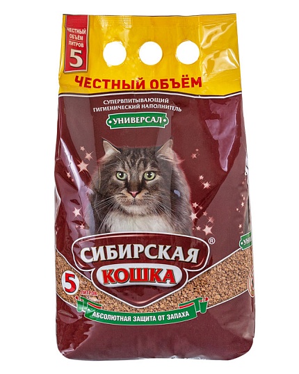 Сибирская кошка Универсал Наполнитель впитывающий 5л