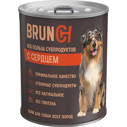Brunch для собак с сердцем 340 гр