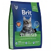BRIT Premium Cat Sterilised Chicken Сухой корм.для взр/стерил кошек премиум класса Курица 400г