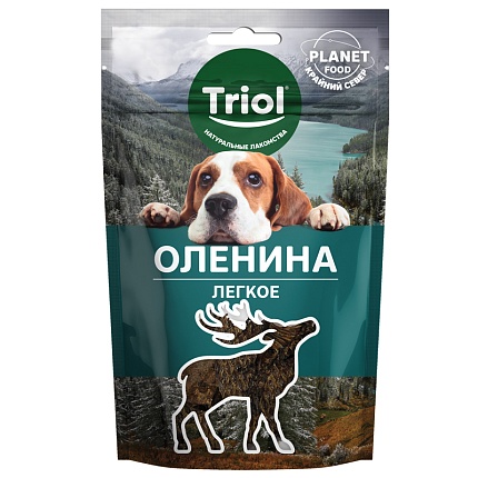 TRIOL Лакомство для собак PLANET FOOD "Легкое оленя" 30г