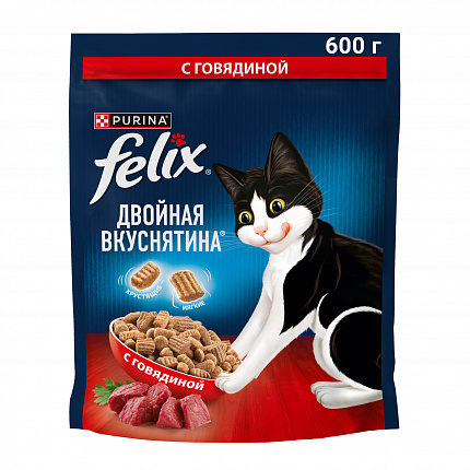 FELIX Двойная вкуснятина Говядина, 600 г