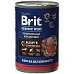 BRIT Premium By Nature Консервы для  собак всех пород  Ассорти мясное с Потрошками  410г