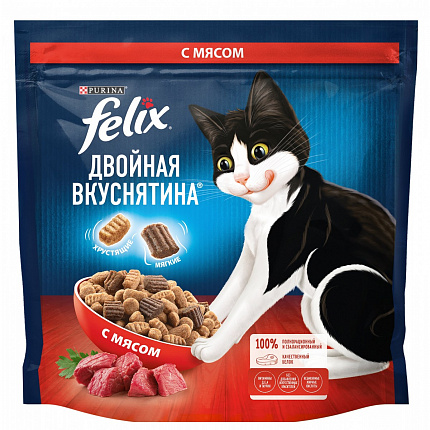 FELIX Двойной вкус Мясо, 1,5 кг
