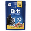 BRIT Premium пауч для взрослых кошек Лосось и Форель 85г