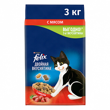 FELIX Двойная вкуснятина Говядина, 3кг
