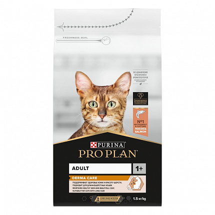 ProPlan Elegant, сухой для взрослых кошек Лосось, 1,5 кг