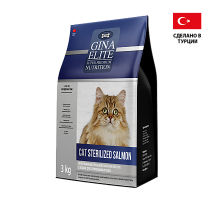 Gina Elite Cat Sterilized Salmon 3кг (Турция)