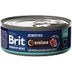 BRIT Premium By Nature Консервы для кошек с чувств. пищ. с мясом Ягненка 100г