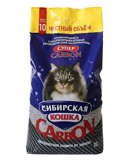 Сибирская кошка, Наполнитель гигиенический комкующийся, Супер 10 кг